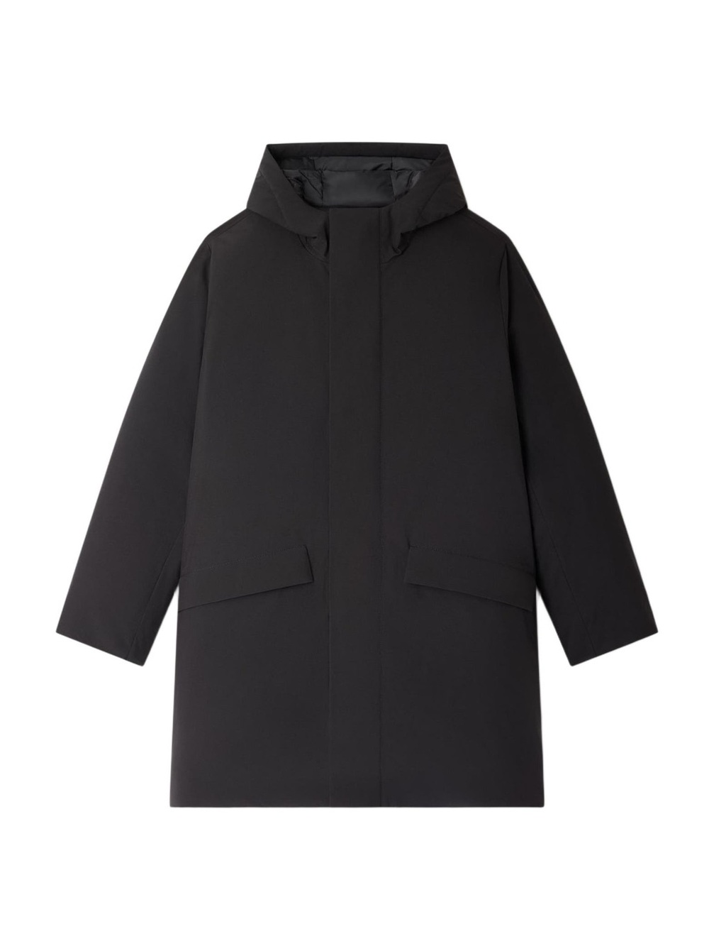 Sandro Black Hooded Performance Parka